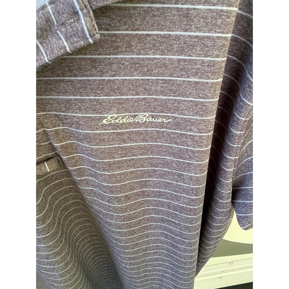 Eddie Bauer Men's Polo Golf Shirt Size XL Purple And Gray - Picture 3 of 4